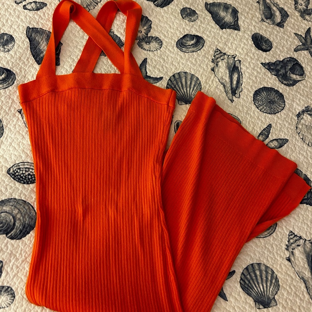Forever 21 Orange Ribbed Dress